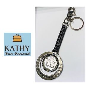 KATHY Von Zeeland Crystals Patent Leather Key Ring